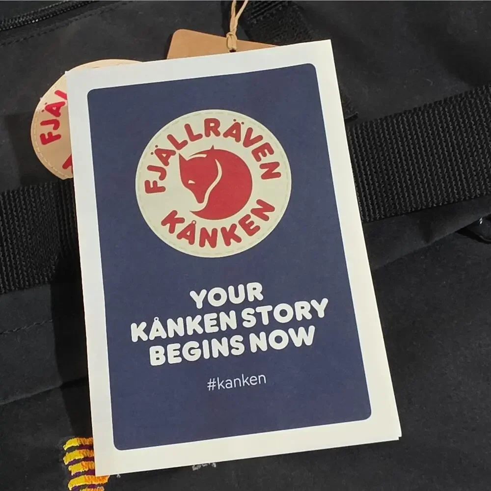 Fjällräven Kånken Weekender Backpack Black NWT Tarpeyo Ebroidered